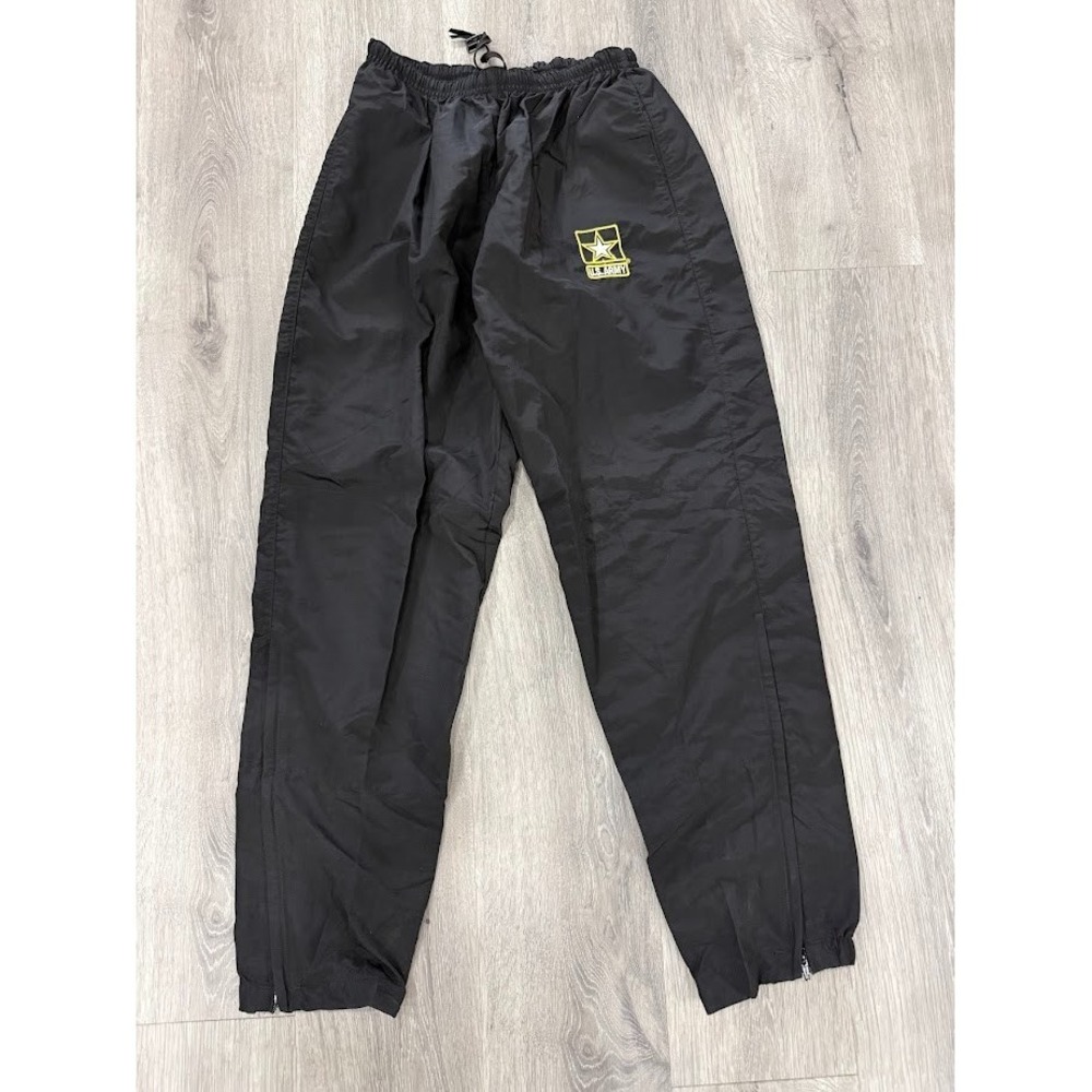 US Army Pants Female‎ Small Long Black APFU Physical Fitness Windbreaker Joggers